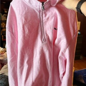 Men's Pink Half-Zip Sweater
